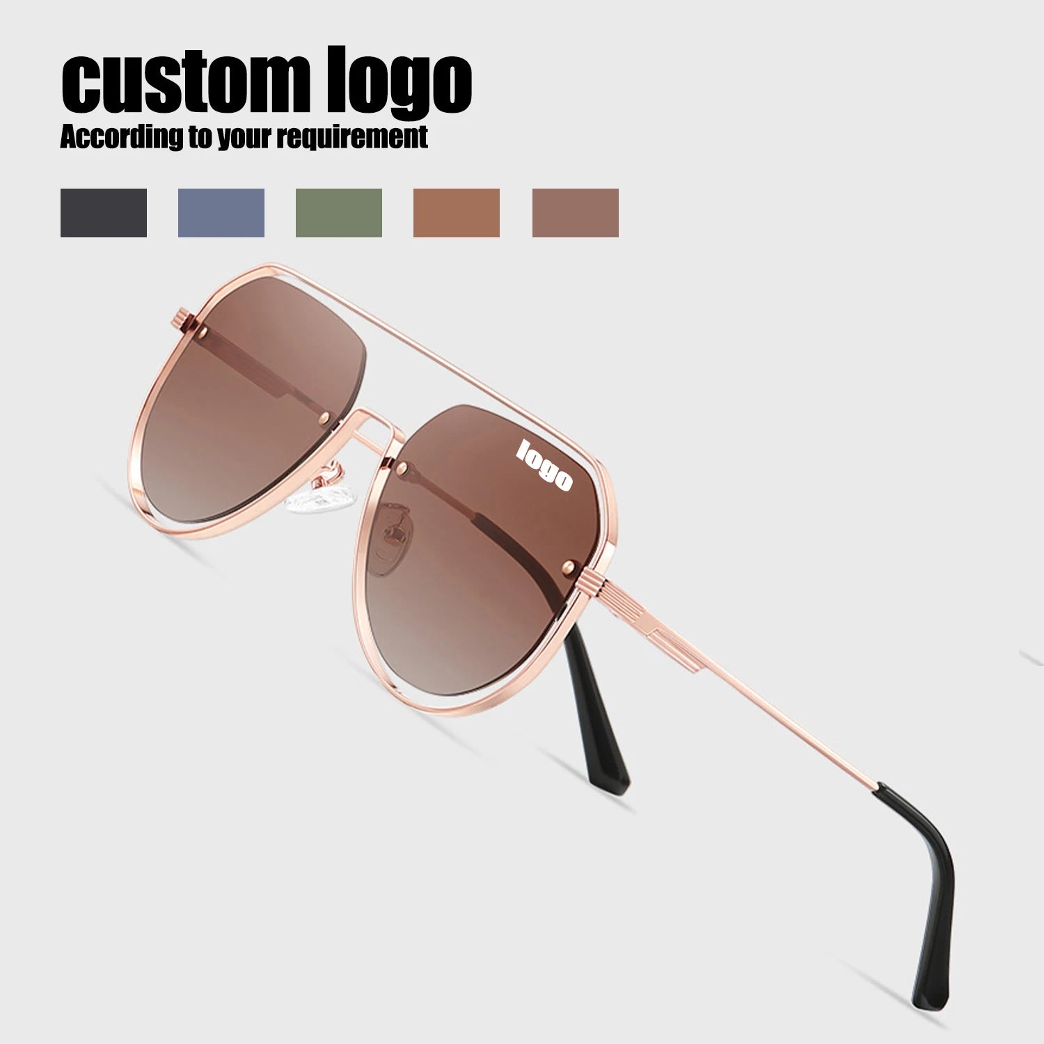 2025 Vintage Retro Wholesale Polarized Sunglasses Ladies Sunglass Quality Driving Women Gold Metal Sunglasses