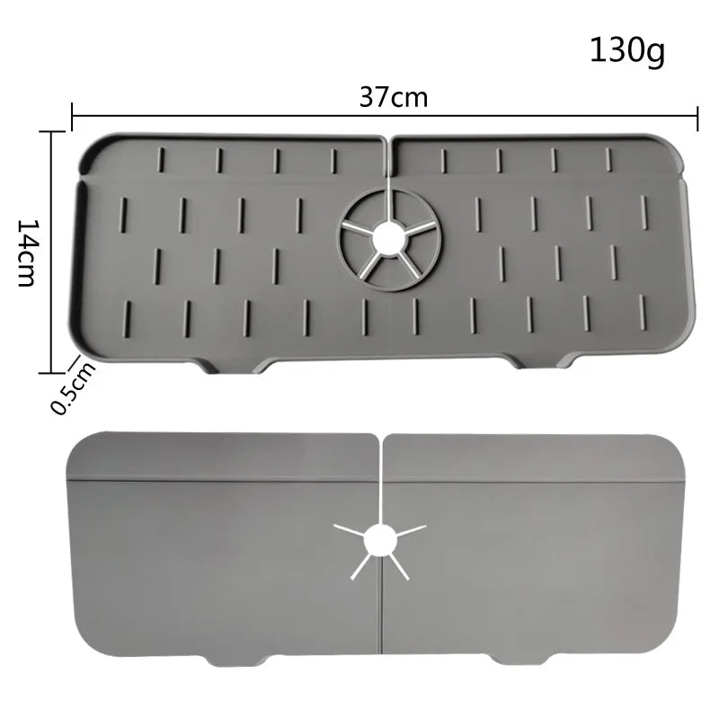 Hot Sale Reusable Silicone Splash Guard Sink Faucet Mat Water Drying Pads for Kitchen & Bathroom Use