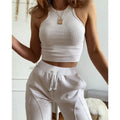 Women's Clothing Summer 2026 Ribbed Sexy Sleeveless Comfy Cotton Short Tank Top O-Neck Crop Top Multi Colors Women Vest Top