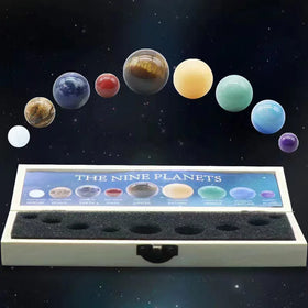 Wholesale Bulk Eight Planets Set Crystals Spiritual Meditation Fengshui Ornaments Sphere-shaped Healing Stones Gems