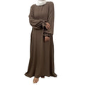 Wholesale Middle East Arab Dubai Closed Abaya Dress Plus Size Wrinkle Polyester Modest Abaya Women Muslim Dress