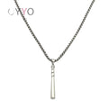 Vintage Punk Stainless Steel Baseball Bat Pendant Silver Charm for Children's Biker Necklace Baseball Jewelry