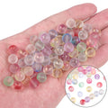 Wholesale 100PCS Acrylic Crystal Round 8mm Colored Plastic Crackle Beads for Jewelry Bracelets Earring Necklace DIY Craft Making
