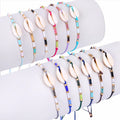 New Bohemian Shell Bracelet Fantasy Rice Multicolor Thread Knitting Rosary Bracelet