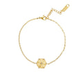 Trendy Bracelet Gold Plated Double Chain Charms Stacking Bracelets