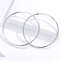 Hot Sale 925 Sterling Silver 5CM Simple Large Hoop Earrings for Women Party Jewelry Earrings Birthday Gifts DIY SCE711