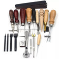 18 Pcs Sewing Pouch Craft Set Leather Tools Kit Leather Craft Punch Hand Tool