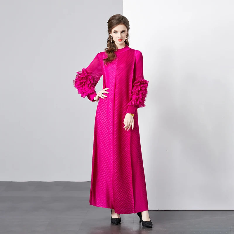 Women Clothing Dress 2024 Summer New Round Neck Embroidered Loose Dress Large Size Ladies Casual Long Dress