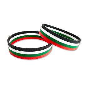 UAE National Day Flag Color Silicone Wristband ASNY Factory Cheap Price Emirate Uae Silicone Wristbands for Child Adult Kids