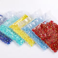 Lan Guang High Grade Custom Sizes 2mm 3mm 4mm 5mm 6mm Crystal Clear Non Hotfix Foiled Flat Back Resin Rhinestones DIY Crafts