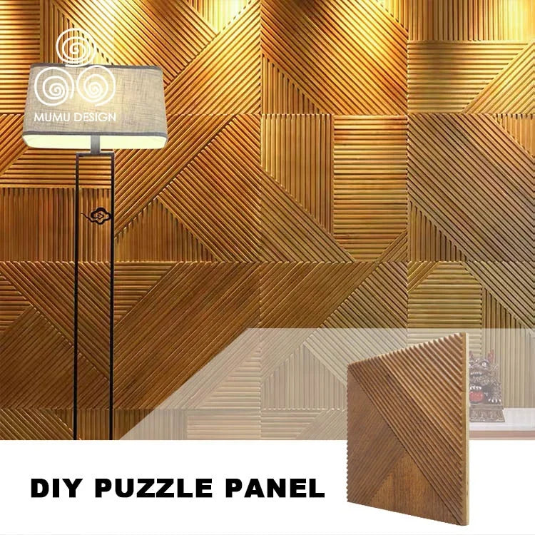 MUMU 3D High Durability Carved Decor Building Material Cultural Kitchens Custom Wood Wall Board Panel