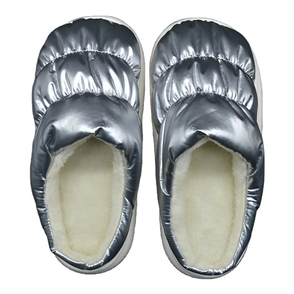 Uniseason Women's Warm Cotton Home Slippers Thermal & Fashionable Indoor Fur Slippers