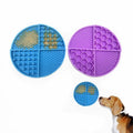 Reusable Silicone Slow Dog Feeder Plate BPA Free Dishwasher Safe Dog Distraction Divided Plate