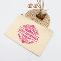 Nature Color Custom Zipper Purse Pouch Canvas Cotton Material with Printing Eco-friendly Fabric Zipper Pouch