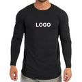 OEM Camiseta Fitness Athletic Wear Fitted Tshirt Compression Shirts 95 Cotton 5 Elastane T-Shirt Gym Long Sleeve T Shirt Custom