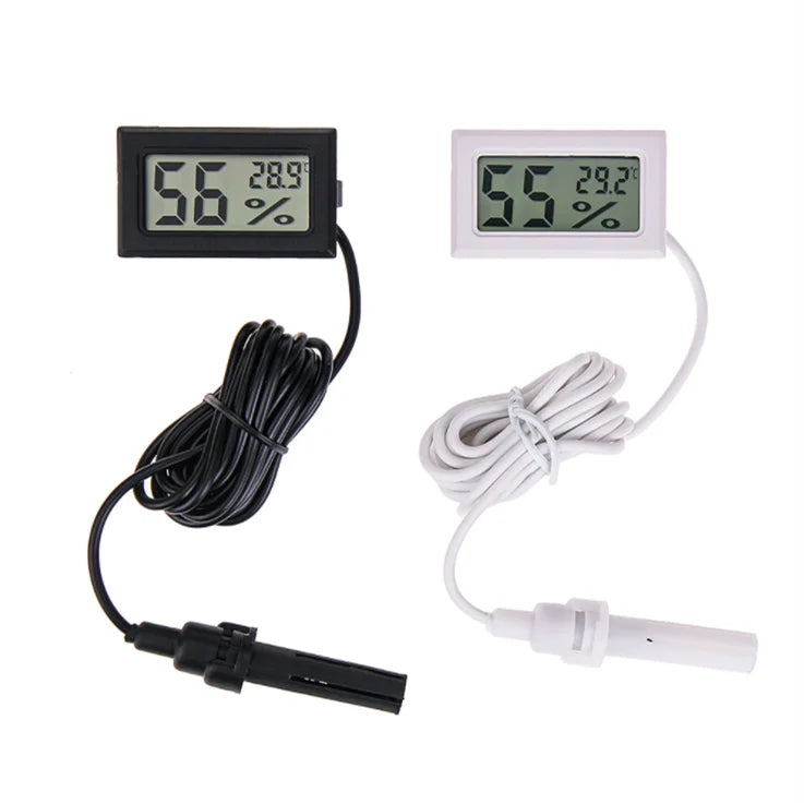 Electronic Digital with Waterproof Probe Thermometer Thermo-hygrometer for Reptile Cage