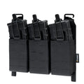 IDOGEAR 500D Nylon Ferro KTAR 5.56 Triple Mag Pouch Placard Hook Front Flap Panel Tactical Triple Magazine Pouch for 5.56 Mags