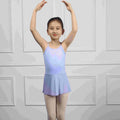 Children's Girls Large V-neck Suspended Skirted Sleeveless Leotard for Ballet Training High Quality Dancewear Nylon Spandex