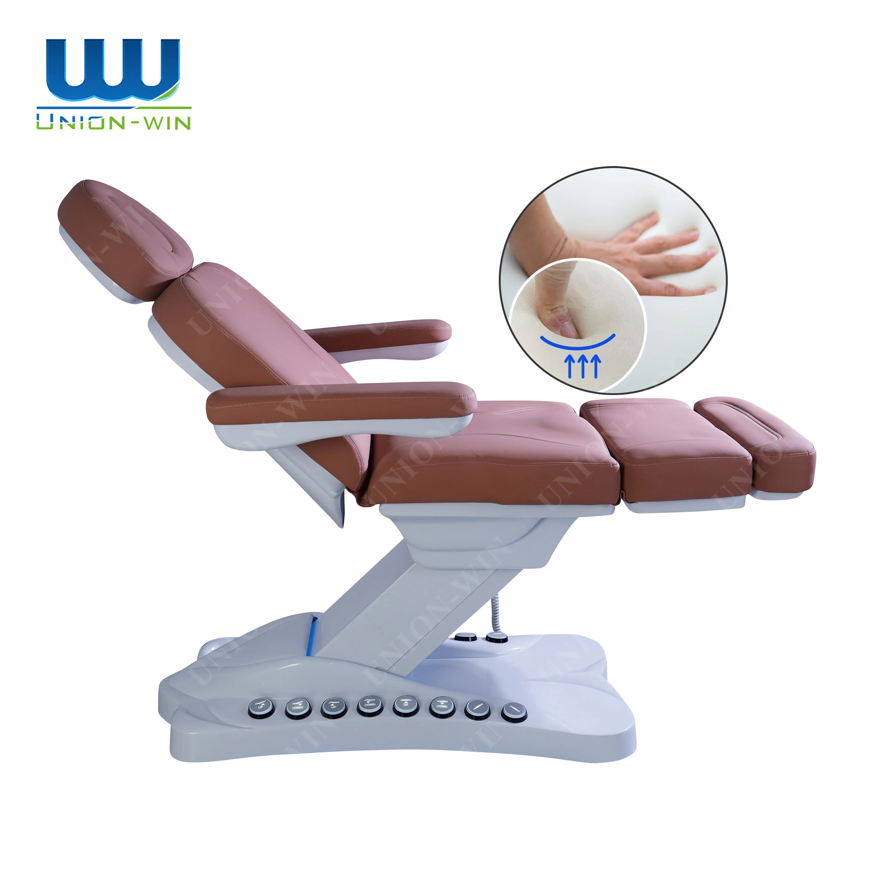 Union Win Extension Eyelash Chair Spa Luxury Salon Curved Electric Cosmetic Beauty Table Massage Lash Bed