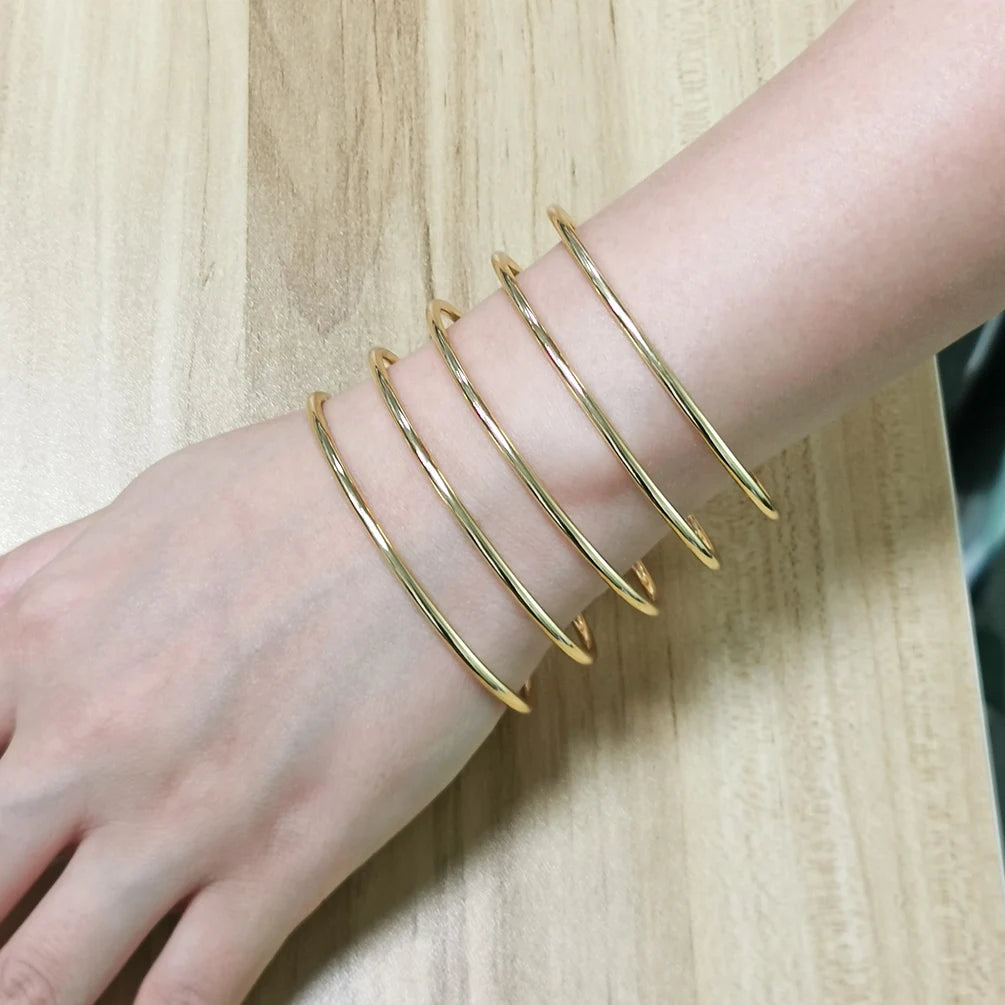 New Hot Charm Multi-layer Cuff Bangle Bracelet Adjustable Gloss Alloy Bracelet for Women Party Wedding Jewelry