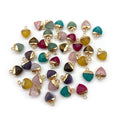Natural Stone Topaz Tiger Eye Pendant Heart Shaped Faceted Amethyst Pendant DIY Jewelry Accessories Wholesale