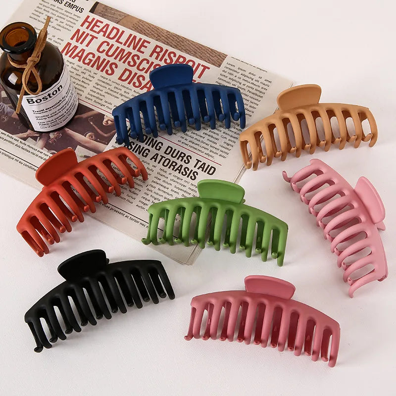Large Size Colorful Frosted Crab Hair Clip Hair Claw for Women