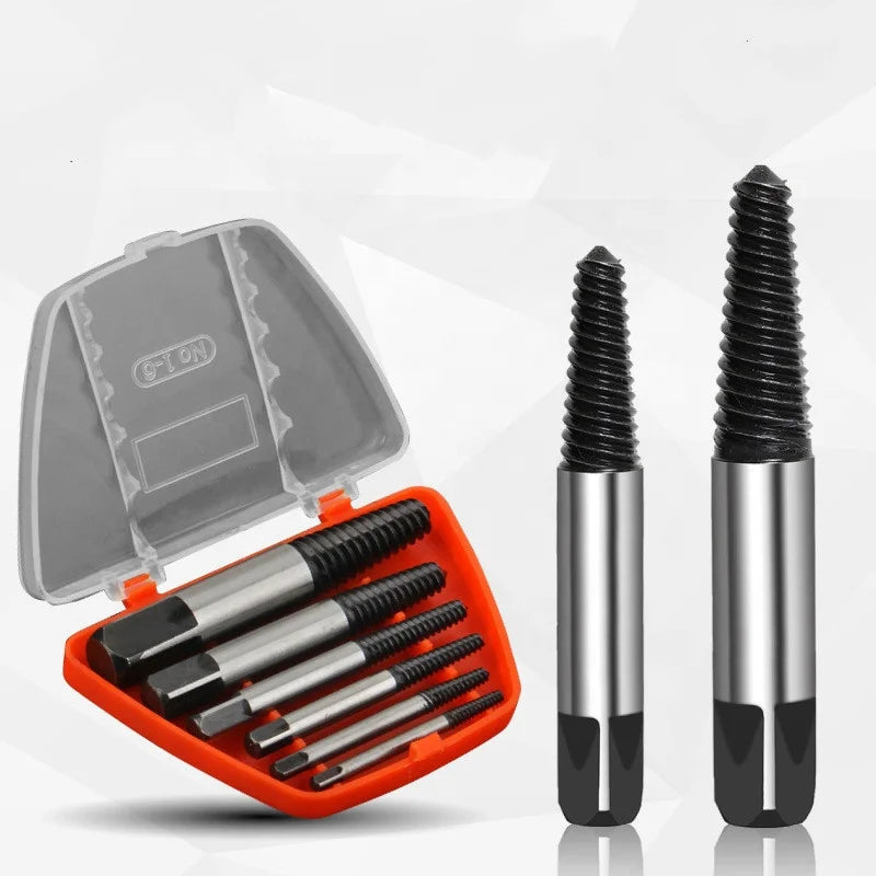 6pcs Broken Screw/Three-branch Tube Extractor Tool Set Smooth Tooth Screw Extractor