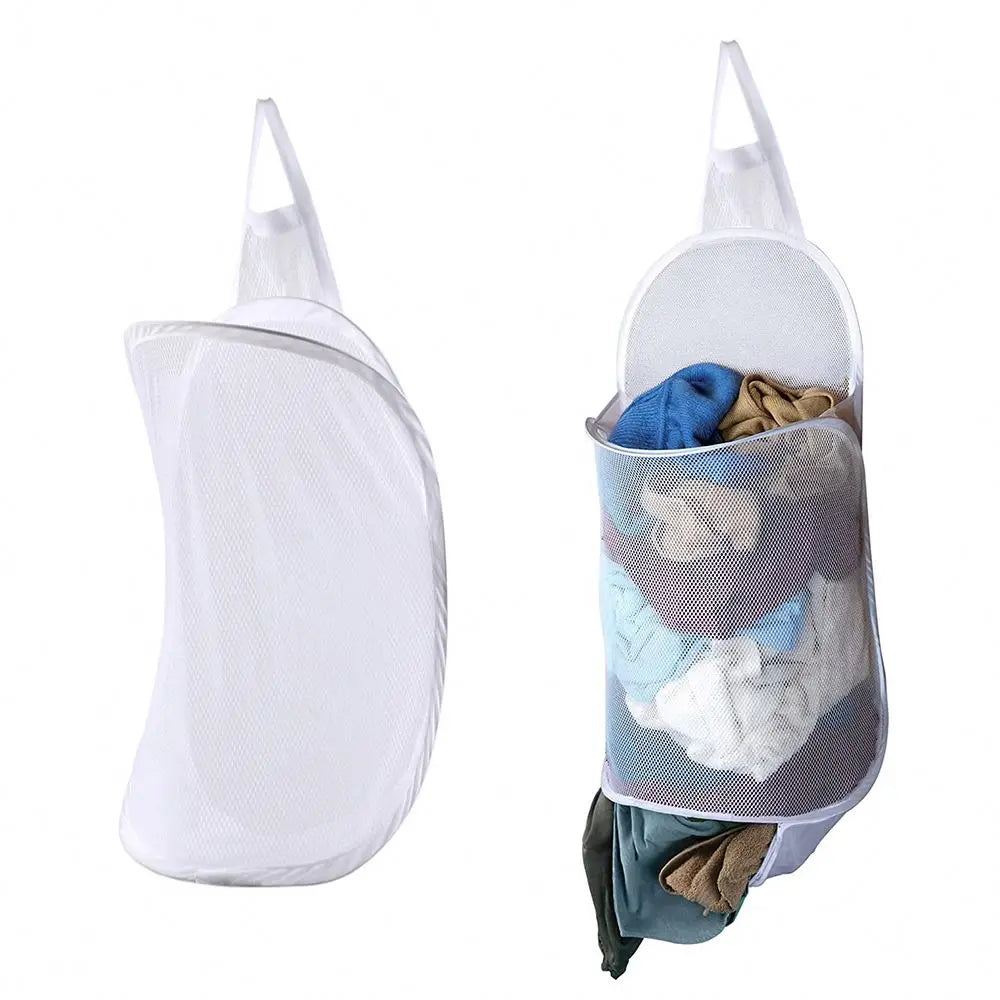 Laundry Basket Slim Laundry Hamper Bag with Handles Portable Hanging Closet Hamper