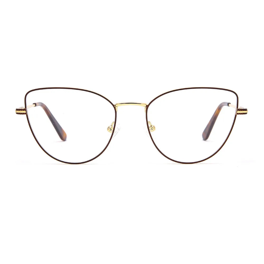 FEROCE Stock WOMEN Vintage Metal Optical Frames Wholesale New Eyeglass Classic Eyewear