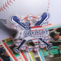 Custom Softball Team Trading for Badge Black Nickel Plated Metal Enamel Wholesale Sport Baseball Hat Accessories