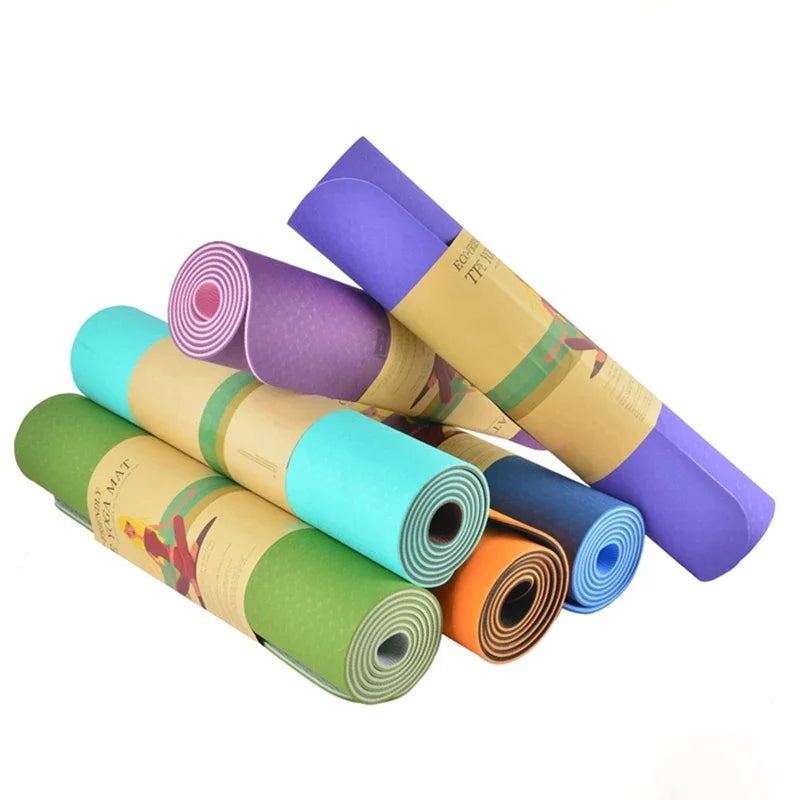 TPE Customize Logo Private Label Fitness Exercise Yoga Mat Eco-Friendly Non Slip  Yoga  Mats Pilates Mats