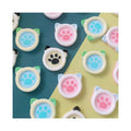 100Pcs Lovely Cartoon Cat Dog Paw Print Flatback Resin Dish Plate Cabochons Embellishment for Phone Case Scrapbooking Decor