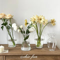Modern Contemporary Luxury Glass Vase Bundle Waist Hydroponics Rich Bamboo Tulip Living Room Bedroom Wall Vase