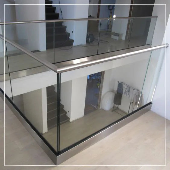 Condibe Frameless Glass Fence Railing Base Channel Shoe Bracket