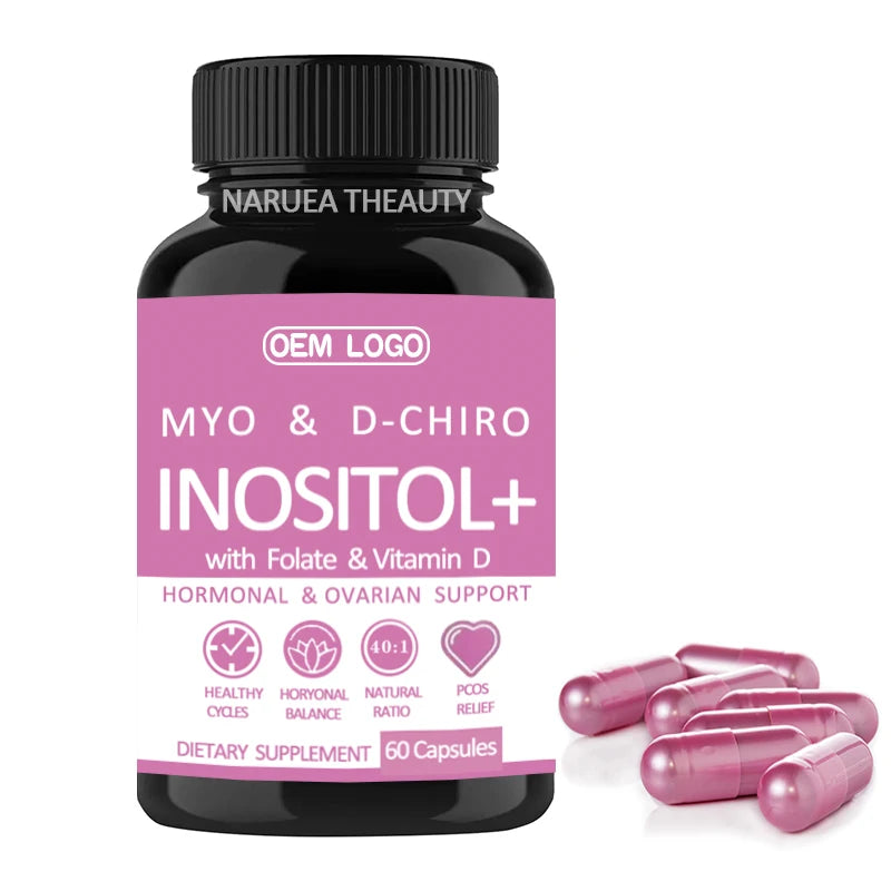 Wholesale Myo-inositol & D-chiro Fertility Inositol Capsules Hormonal Balance & Healthy Ovarian Support Capsule With Vitamins D