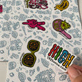 Custom Vinyl Adhesive Stickers Printing Sheets Waterproof Custom Shapes Die Cut/Kiss Cut for Decoration