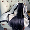 Women's Dual-Use Long Georgette Silk Scarf Printed Shawl for Spring Summer Autumn & Winter With Bows Design Factory Wholesale