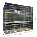 Animal Breeding Cage Commercial Rabbit Cage 3 Layers 9 Cells  Welded Mesh Rabbit Cage