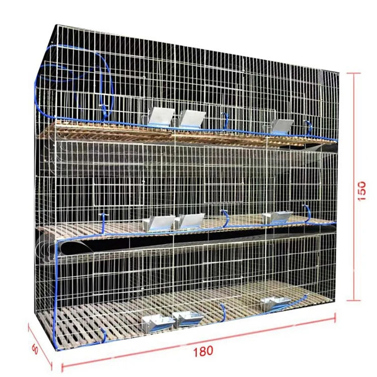 Animal Breeding Cage Commercial Rabbit Cage 3 Layers 9 Cells  Welded Mesh Rabbit Cage