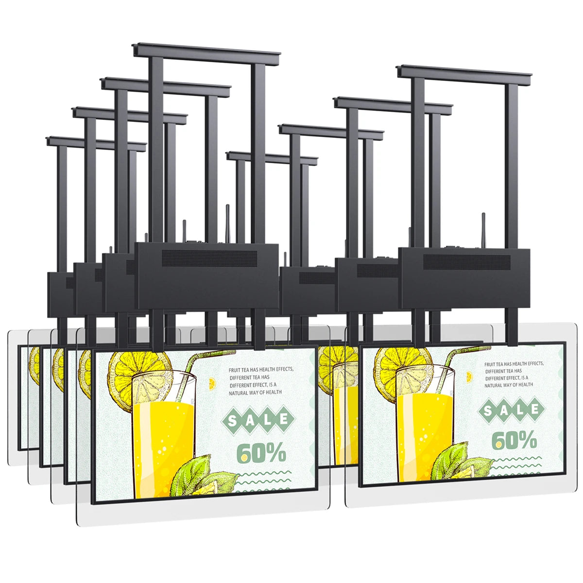 Double Sided Ceiling Mount Digital Lcd Menu Board Electronic-advertising-screens Elevator Advertising Touchscreen Window Display