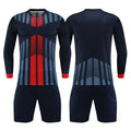Custom Logo Name Quick Dry Breathable Polyester Fabric Soccer Uniform T Shirt Adults Kids Long Sleeve Football Club Team Jersey