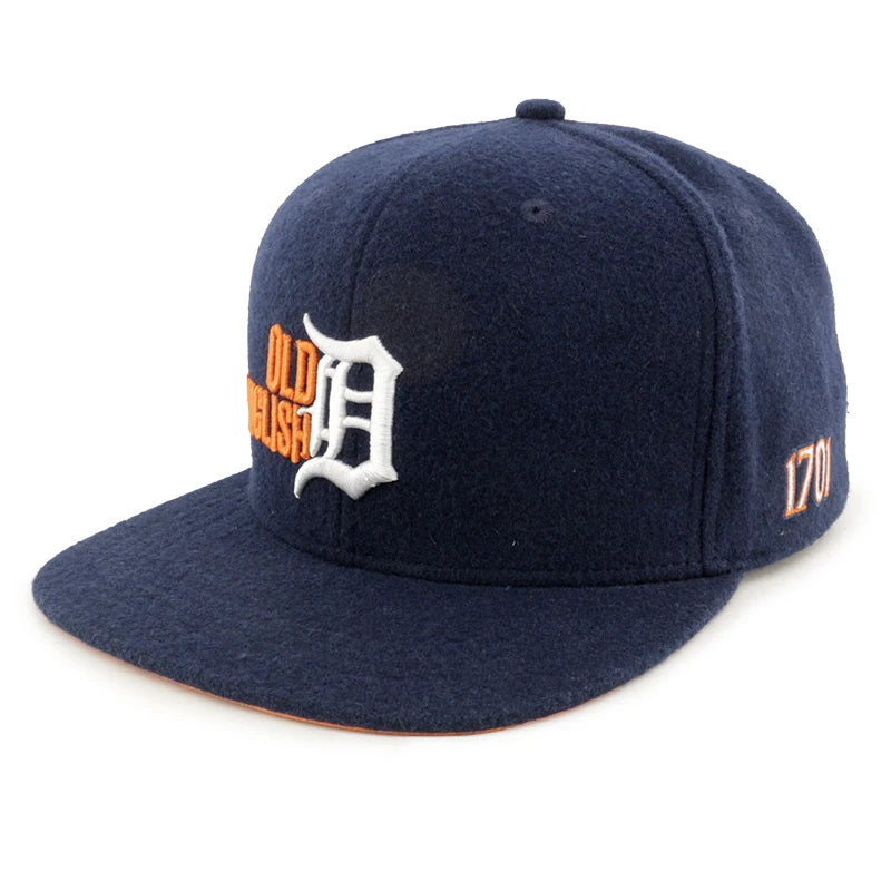Factory Design 6 Panel Wool Blend Embroidery Flat Brim Hat Snapback Cap With Custom Logo
