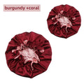 Double Layers High Quality Satin Hair Bonnet Mommy and Me Bonnets for Adult and Kids Shower Cap