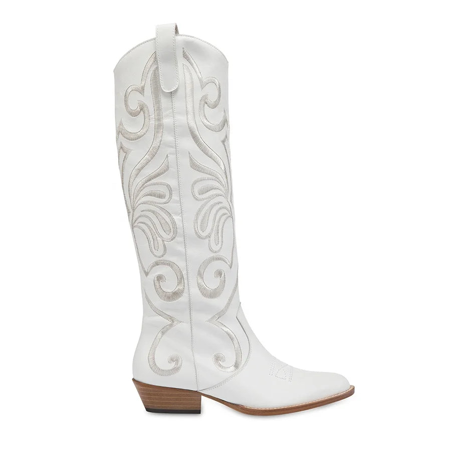 Fashion Hot Sellning Winter Vegan Leather Western Cowboy Women Chukka Knee High Boots 2025