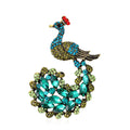 DRAL858 Fashion Rhinestones Brooches Women Peacock Brooch European and American Jewelry Wholesale