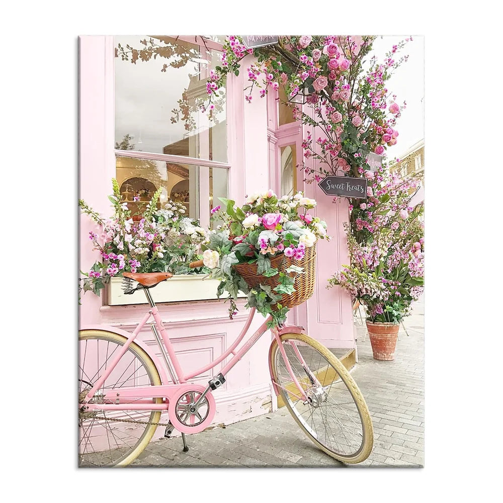DIY Full Landscape Diamond Wall Art for Kids 5D Printed Plastic Flower by Numbers Home Decoration