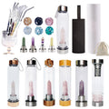 Elixir Natural Gemstone Water Bottle Crystals Crystal Points Holy Borosilicate Glass Keeps Drinks Hot/Cold Minimalist Design