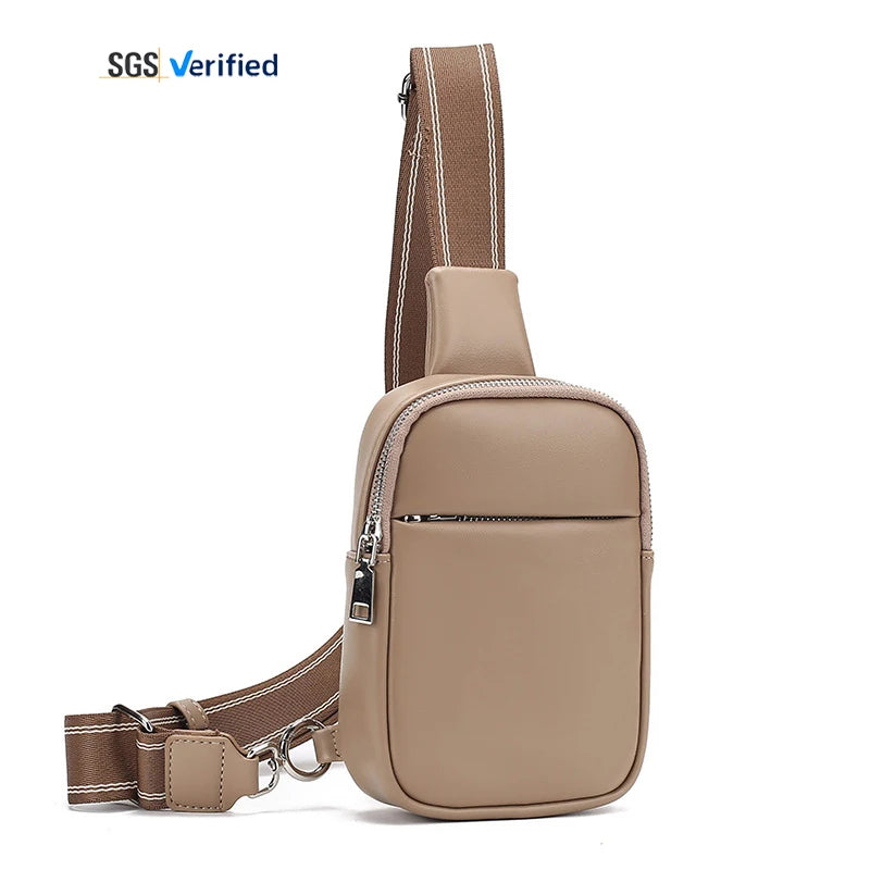 Wholesale Vegan Leather Custom Fanny Pack Bag Travel Bum Belt Sling Crossbody Bags for Women