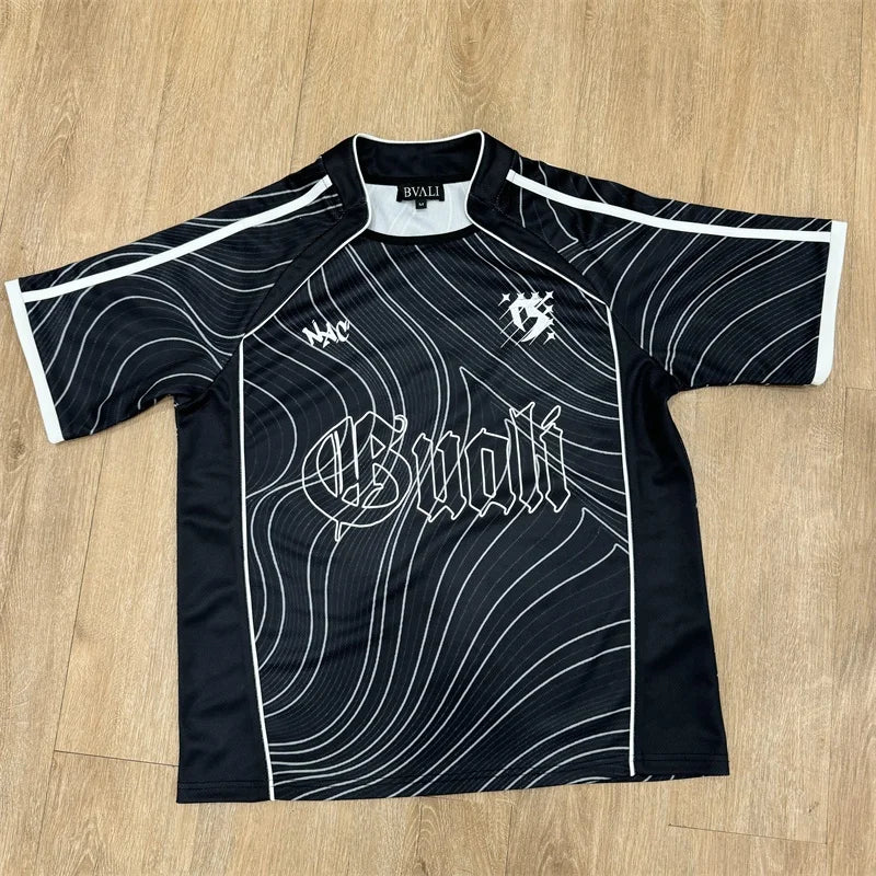 Customize Logo 3D Embroidery Heat-transfer Printing Summer Men Custom Color Print Mesh Polyester Football Jersey
