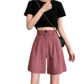 Shorts Women 3 Colors Oversize Loose Trendy Leisure Solid Preppy Clothing Korean Style Elegant All-Match Female Shorts New